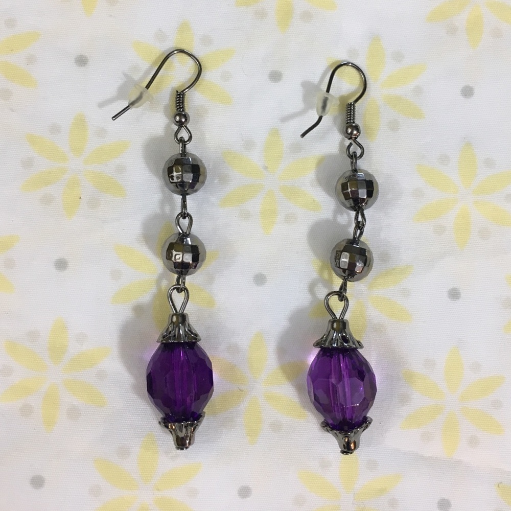 3/$20 Purple Drop Earrings